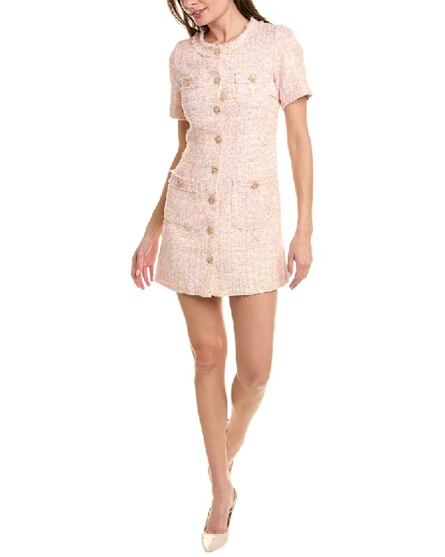 Women's shirt dress bloom glow -JL Luxe Tweed Shirtdress