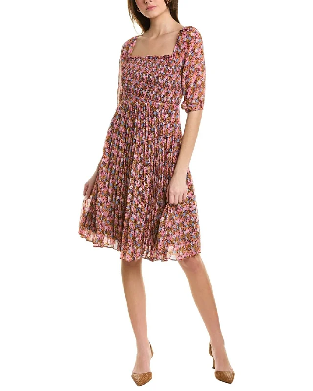 ladies-midi-dress-knit-kiss-BCBGeneration Pleated Midi Dress