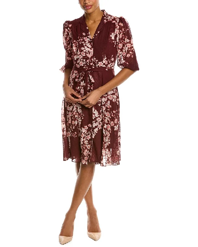 Women's shirt dress web glow -Nanette by Nanette Lepore Swiss Dot Shirtdress