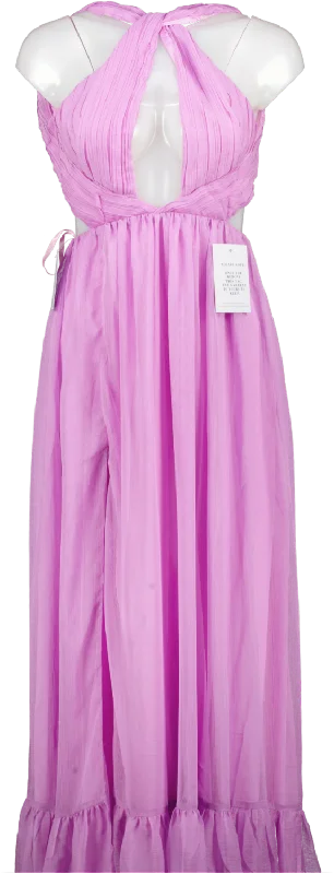 Women's maxi dress flap glow -Alamour Purple Gwen Maxi Dress UK 8