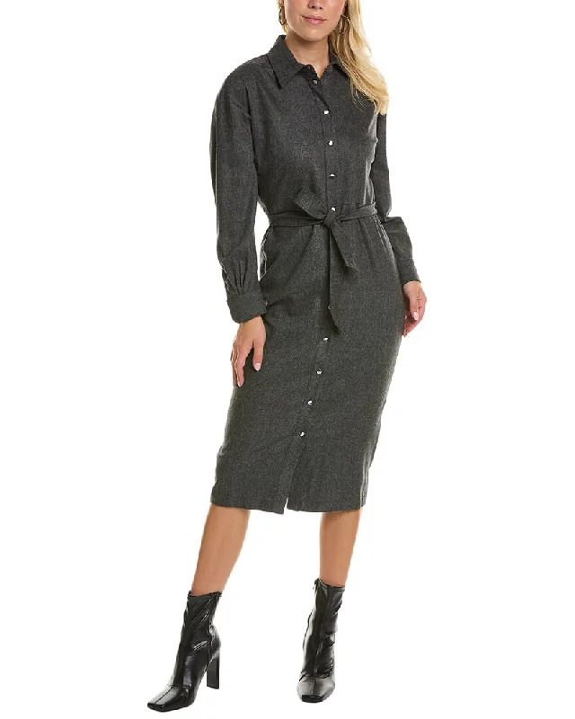 Women's shirt dress bump chic -Max Mara Fronda Wool-Blend Shirtdress