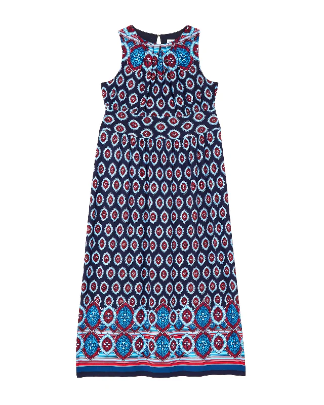 Women's maxi dress grit glow -Prairie Sleeveless Maxi Dress | Navy / Red