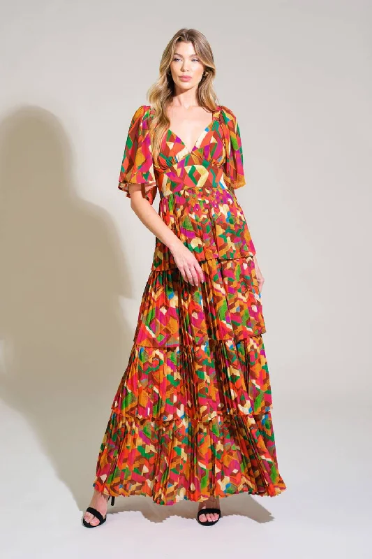 Women's maxi dress retro pop -COASTAL DREAMS WOVEN MAXI DRESS