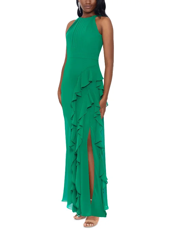 Women's maxi dress fresh glow -Womens Halter Maxi Evening Dress