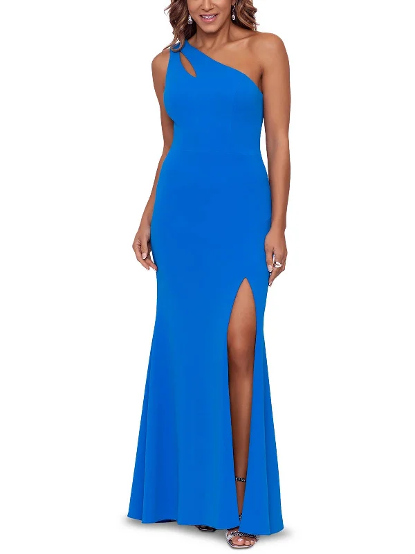 Women's maxi dress loud pop -Womens Side Slit Maxi Evening Dress