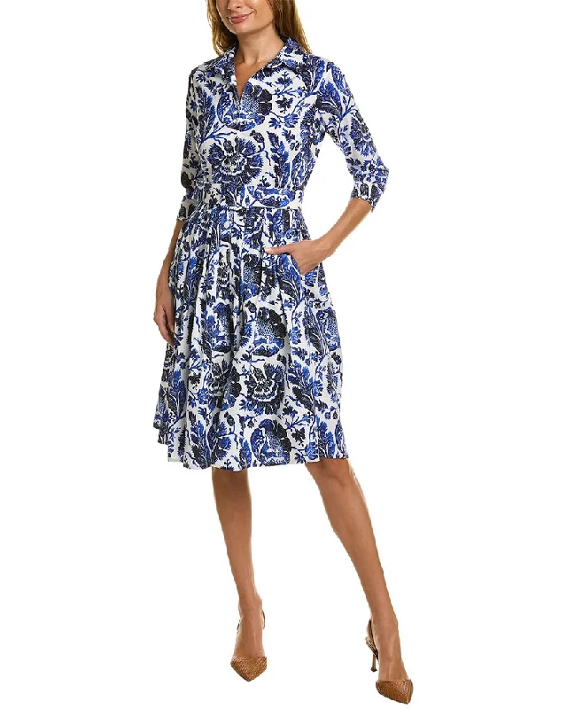 Women's shirt dress frost flair -Samantha Sung 3/4-Sleeve Shirtdress