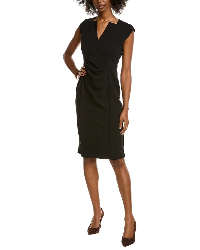 ladies-midi-dress-day-to-dusk-Ellen Tracy Crepe Midi Dress