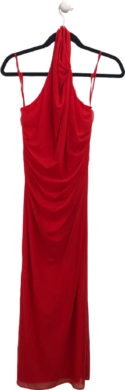 Women's maxi dress town flair -SIR Red Jacques mesh maxi dress UK XS