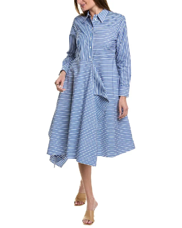 Women's shirt dress off pop -Lafayette 148 New York Asymmetric Shirtdress