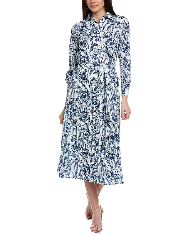 Women's shirt dress sway pop -YAL New York Pleated Shirtdress