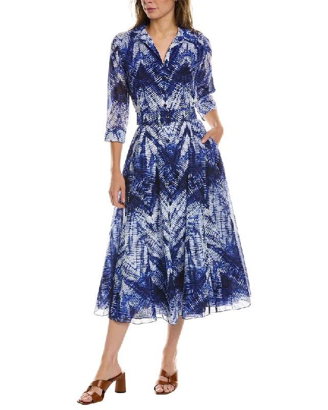 Women's shirt dress whirl chic -Samantha Sung Avenue Shirtdress