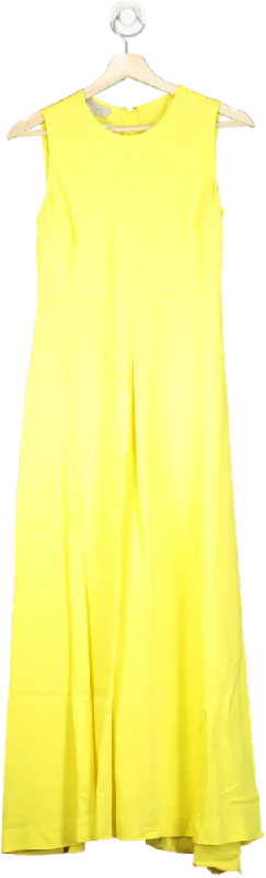 Women's maxi dress tropic pop -Hobbs Yellow Sleeveless Maxi Dress UK 6