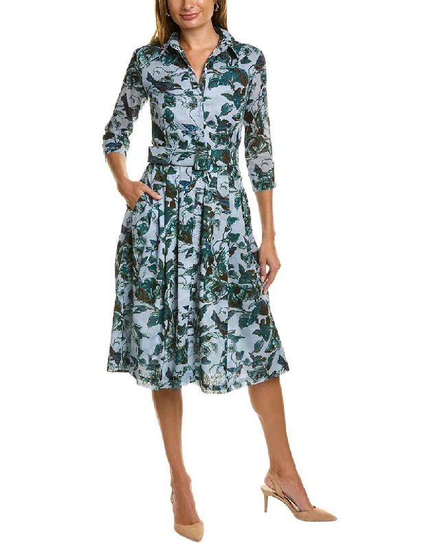 Women's shirt dress dawn pop -Samantha Sung Audrey 2 3/4-Sleeve Shirtdress