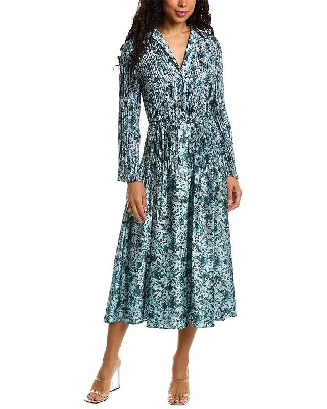 Women's shirt dress flare glow -Vince Blooms Shirtdress