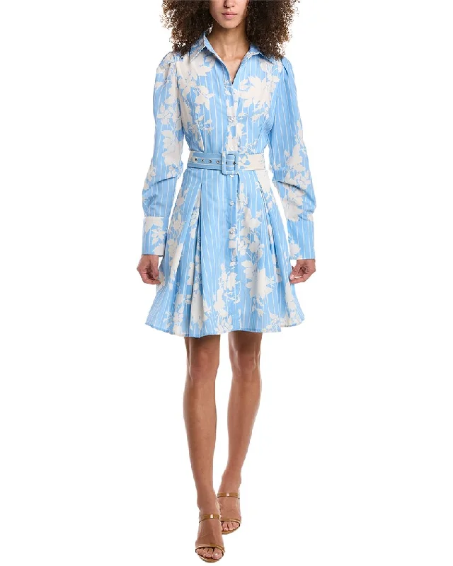 Women's shirt dress quiz chic -Beulah Belted Shirtdress