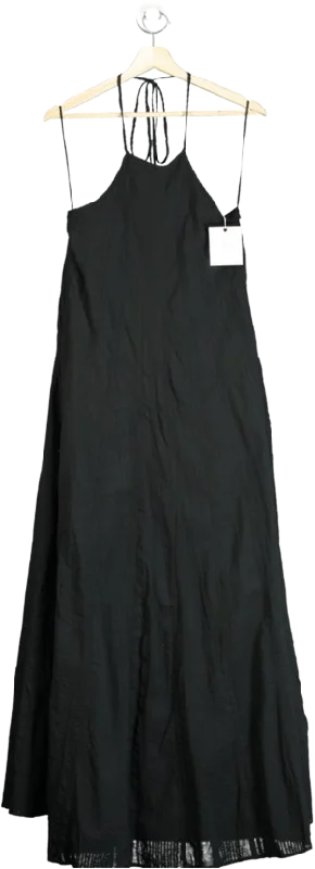 Women's maxi dress yes glow -L'academie Black The Phila Halter Neck Maxi Dress UK XS