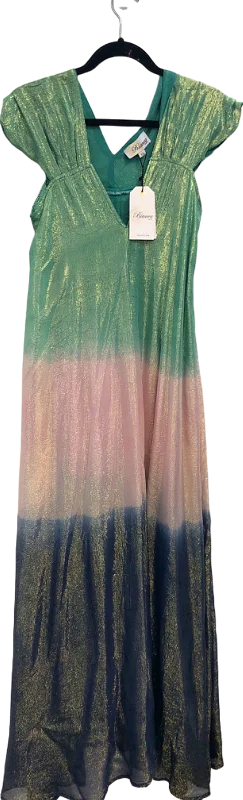 Women's maxi dress cool glow -LAW & CO Green Multi-Colour Maxi Dress UK 12/14