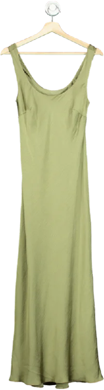 Women's maxi dress desk chic -Cambra Styles Olive Green Maxi Dress UK 8