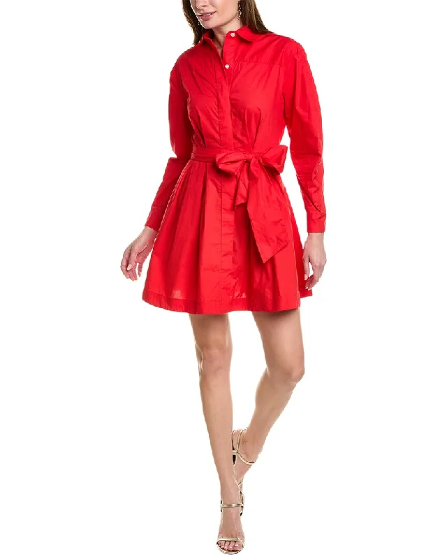 Women's shirt dress sly flair -Toccin Austyn Tie Front Shirtdress