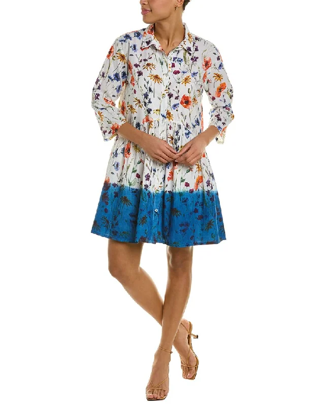 Women's shirt dress hemp glow -Ro's Garden Deauville Shirtdress