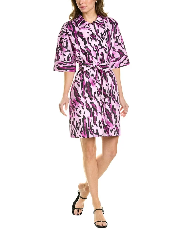 Women's shirt dress rich glow -Natori Tie Belt Shirtdress