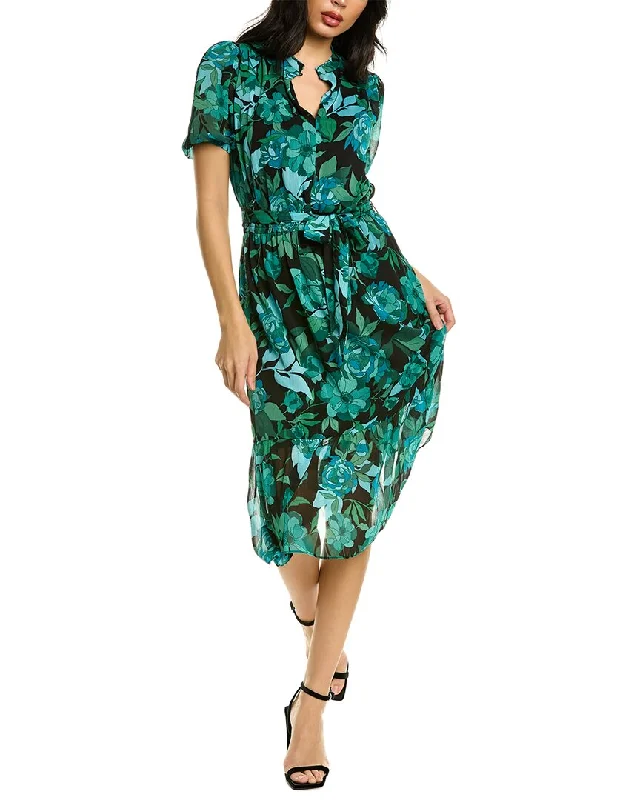 ladies-midi-dress-tiktok-twirl-London Times Floral Midi Dress