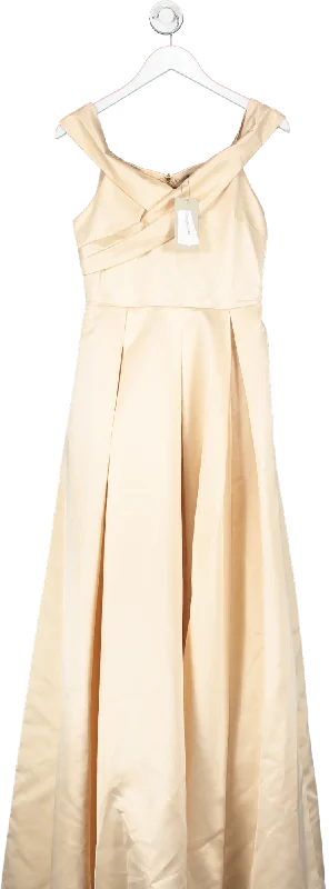 Women's maxi dress bloom pop -Coast Nude Bandeau Full Skirt Maxi Dress UK S