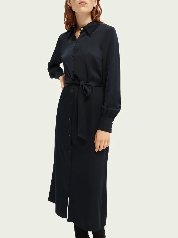 Women's shirt dress shop flair -Scotch & Soda Belted Shirt Dress