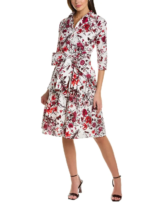 Women's shirt dress hem pop -Samantha Sung Audrey 1 Shirtdress