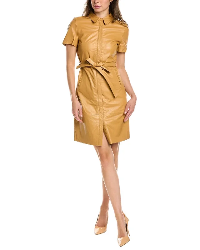 Women's shirt dress time chic -Walter Baker Chloe Leather Shirtdress