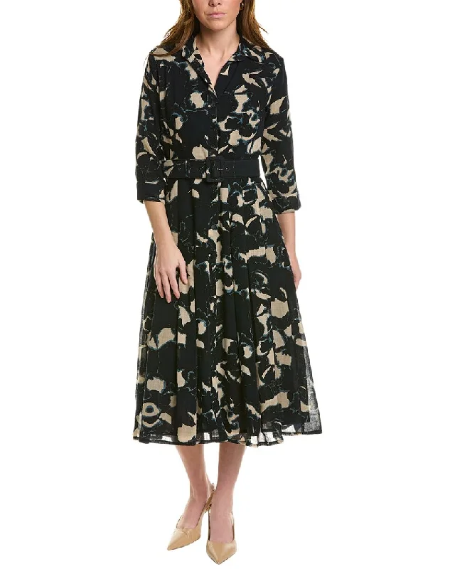 Women's shirt dress yes flair -Samantha Sung Patricia Wool Shirtdress