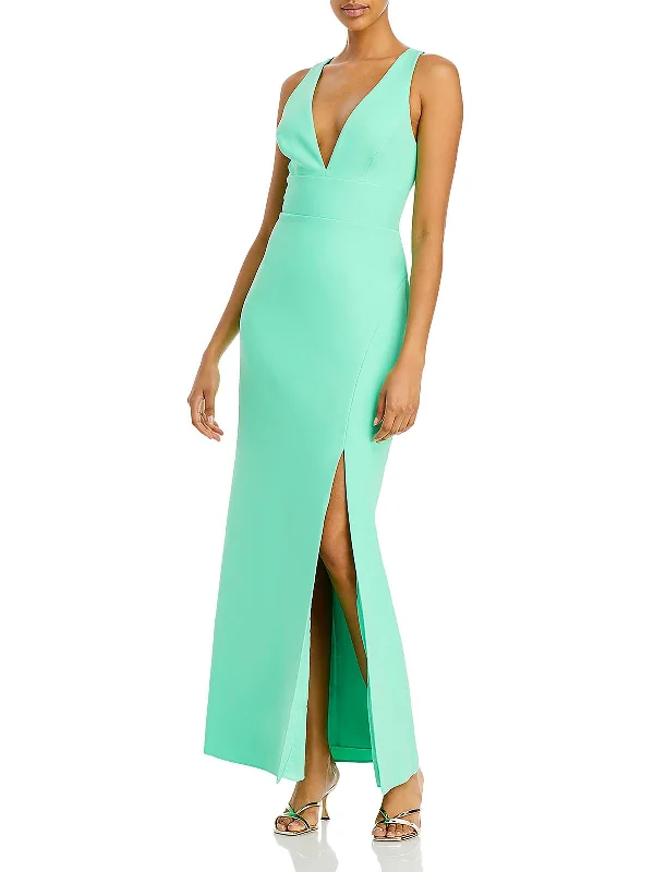 Women's maxi dress cheer flair -Womens Cut-Out Maxi Evening Dress