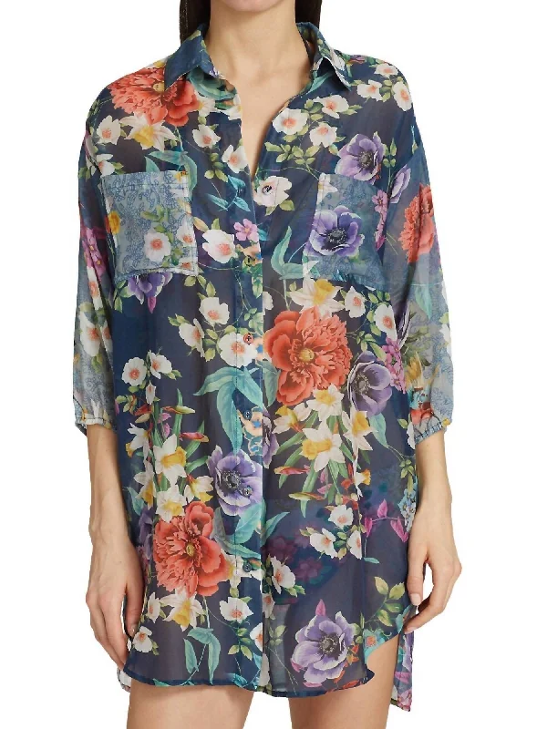 Women's shirt dress vast glow -Paria Shirt Dress in Multi