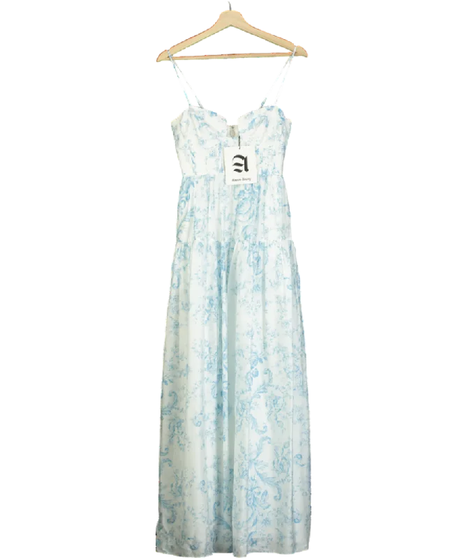 Women's maxi dress airy glow -Maison Amory White The Windsor Maxi Dress UK XXS