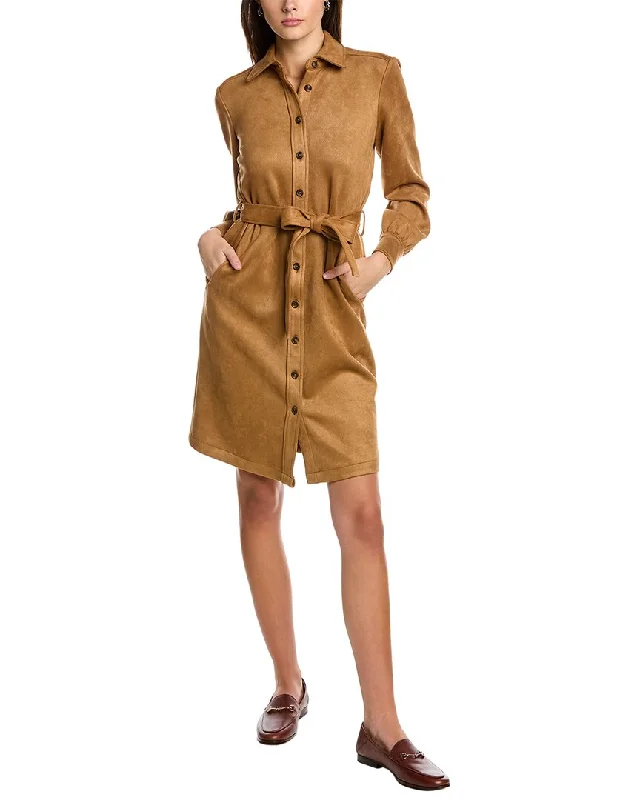 Women's shirt dress pure chic -Brooks Brothers Microsuede Shirtdress