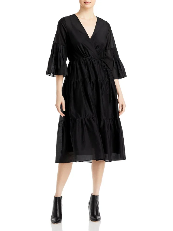 ladies-midi-dress-travel-tide-Sasha Womens Bell Sleeve Calf Midi Dress