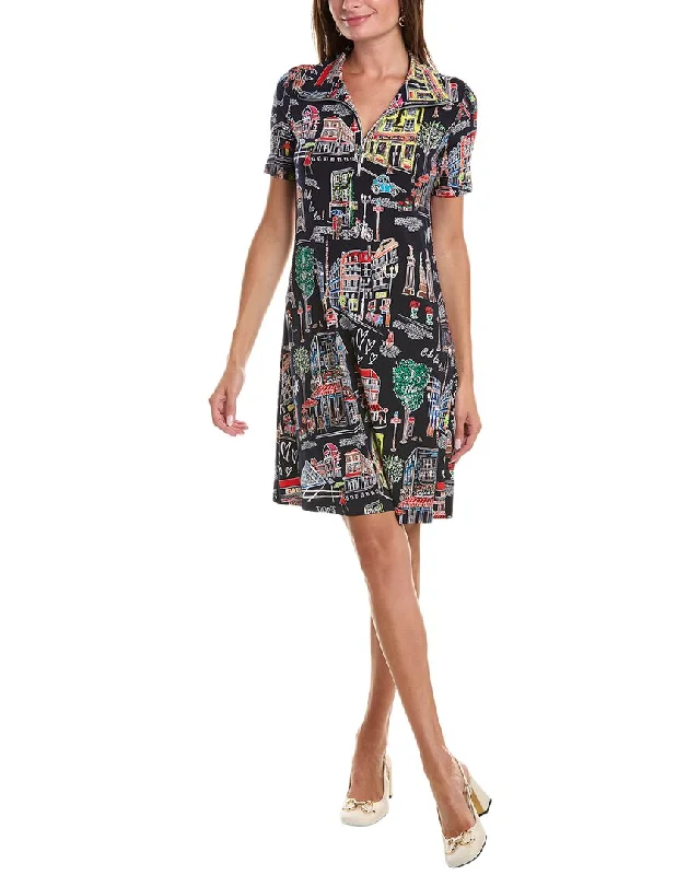 Women's shirt dress pull chic -Joseph Ribkoff Funnel Neck T-Shirt Dress