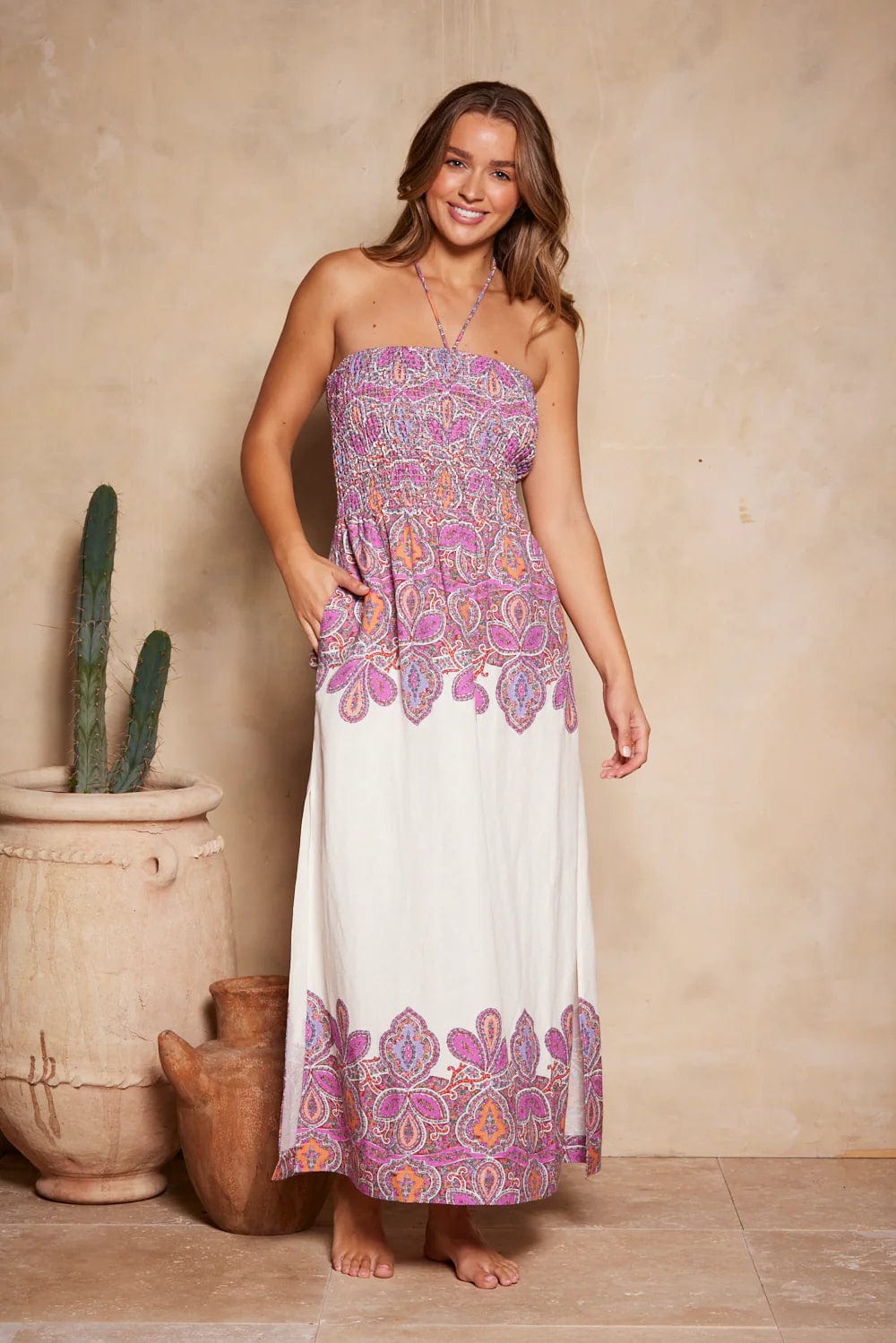 Women's maxi dress warm flair -Juliette Rosella Maxi Dress - Boysenberry Floral