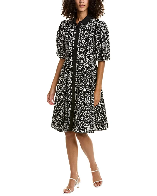 Women's shirt dress past chic -Gracia Embroidered Shirtdress