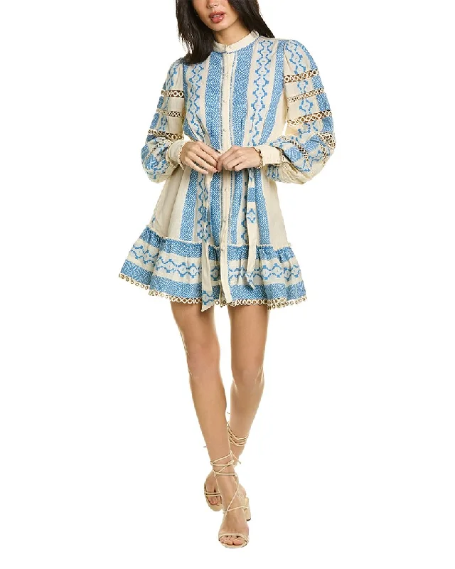 Women's shirt dress chat pop -Hemant & Nandita Belted Shirtdress