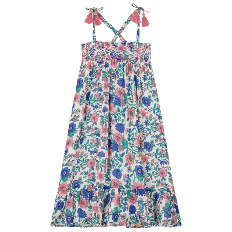 Women's maxi dress snap flair -MARCELINE SUMMER MEADOW MAXI DRESS