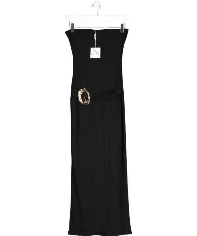 Women's maxi dress blush pop -Public Desire Belt Detail Bandeau Tubular Maxi Dress Black UK 8