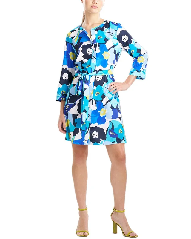 Women's shirt dress hub flair -Natori Shirt Dress