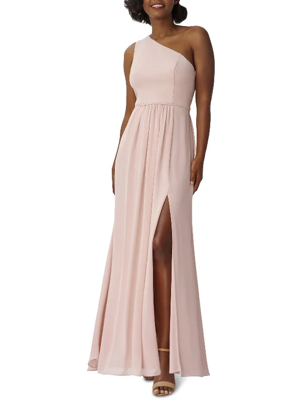 Women's maxi dress glee flair -Womens Chiffon Maxi Evening Dress