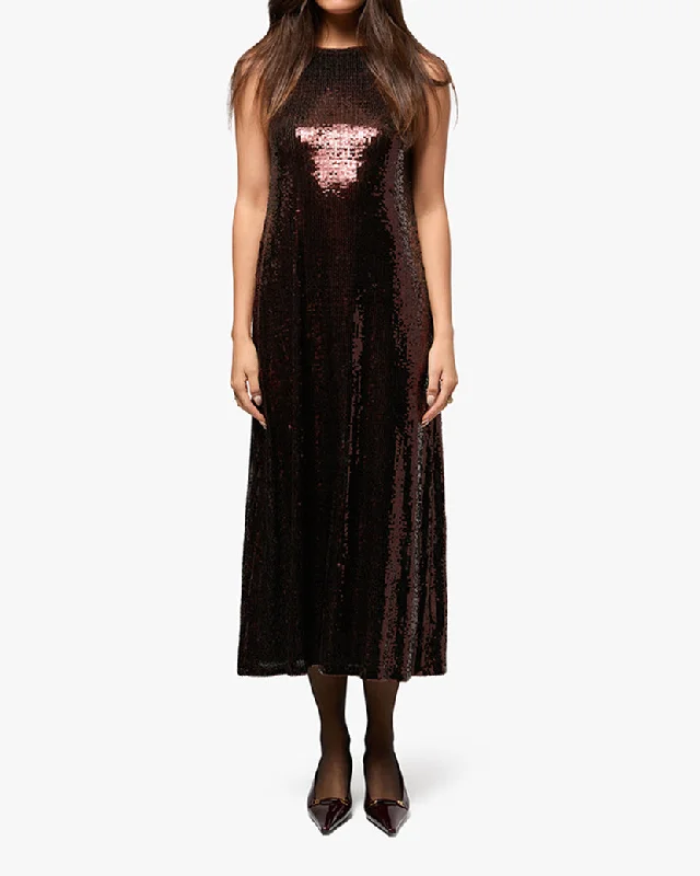 Women's maxi dress petal pop -Sequin Maxi Dress