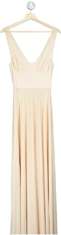 Women's maxi dress sway pop -House of CB Beige Sleeveless Maxi Dress UK XS