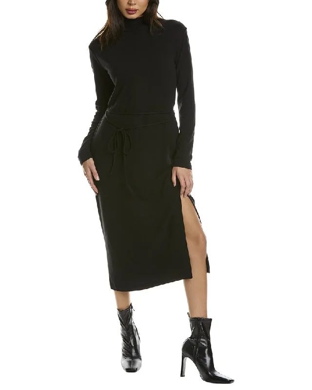 ladies-midi-dress-stretchy-sway-Vince Turtleneck Midi Dress