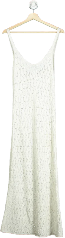 Women's maxi dress star flair -Oysho White Crochet Maxi Dress UK S