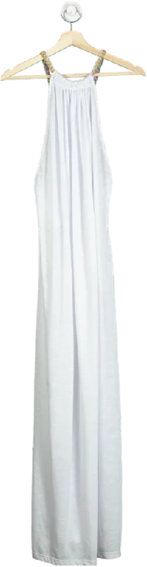 Women's maxi dress bright pop -Pitusa White Open Back Maxi Dress One Size