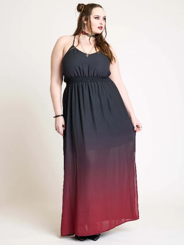 Women's maxi dress shop glow -Dipped in Blood Maxi Dress